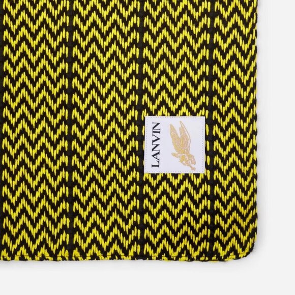 Lanvin X future Curb Cotton Tote Bag, Yellow and Black - Picture 4 of 15